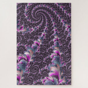 Quebra-cabeça Arte Fractal Espiral Psicodélico Groovy Funky
