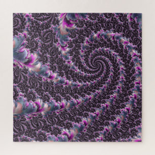 Quebra-cabeça Arte Fractal Espiral Psicodélico Groovy Funky