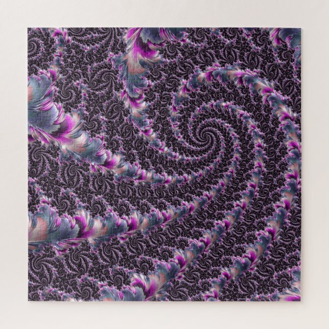 Quebra-cabeça Arte Fractal Espiral Psicodélico Groovy Funky (Vertical)