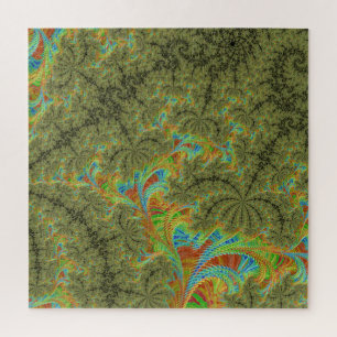 Quebra-cabeça Arte Fractal Espiral Trippy Psicedélica