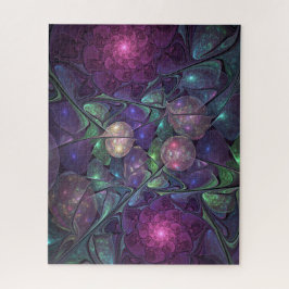 Quebra-cabeça Arte Fractal Moderna Abstrato de Brilhante Colorid