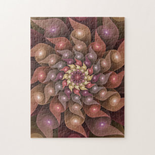 Quebra-cabeça Arte Fractal Moderna Abstrato de Flor Shiny Surrea