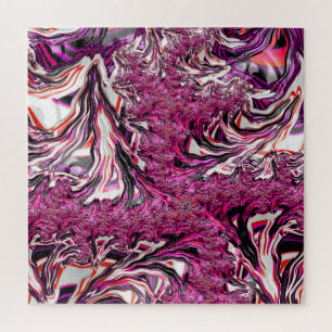 Quebra-cabeça Arte Fractal Trippy Vibrant Psicedélica Funky