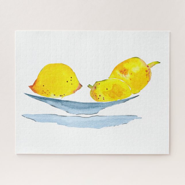 Quebra-cabeça Arte fruta de limões amarelos (Horizontal)