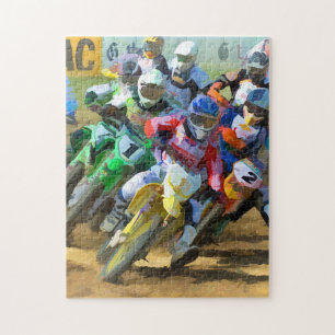 Quebra-cabeça Arte Gráfica de Raça Motocross