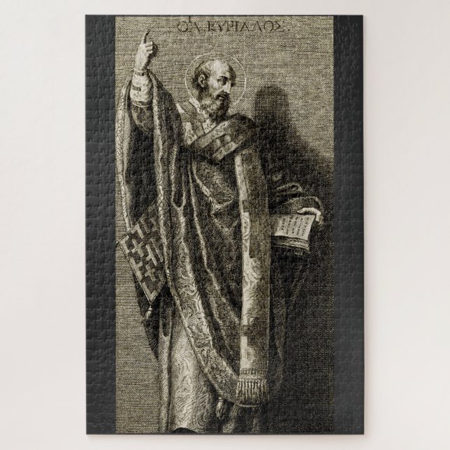Quebra-cabeça Arte Gráfica Sagrada de São Cirilo de Jerusalém (Vertical)