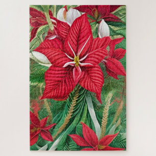 Quebra-cabeça Arte Híbrida AI do Amaryllis Poinsettia