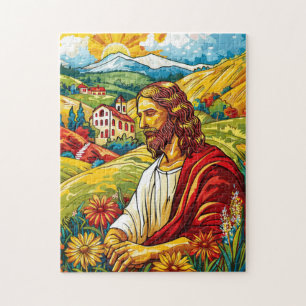 Quebra-cabeça Arte Inspiradora de Fé Cristã para a Ressurreição