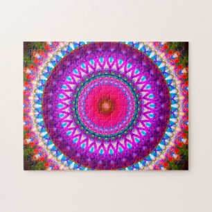 Quebra-cabeça Arte Kaleidoscopic brilhante da mandala