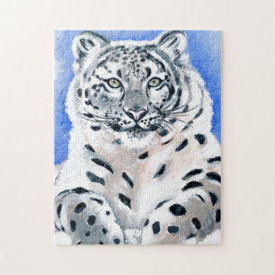 Quebra-cabeça Arte Leopardo de Neve