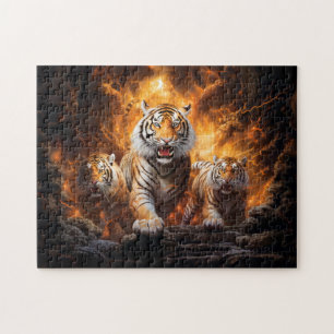 Quebra-cabeça Arte Majestosa do Tigre do Zodíaco Chinês