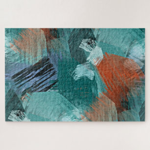 Quebra-cabeça Arte Minúscula Azul Minúscula Verde Laranja Suav