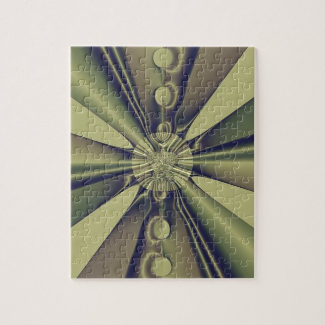 Quebra-cabeça Arte Moderna Abstrata Geométrica Terrosa (Vertical)
