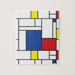 Quebra-cabeça Arte Moderna De Stijl Geométrica Minimalista Mondr