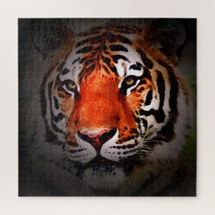 Quebra-cabeça Arte Motivacional de Rosto de Tigre