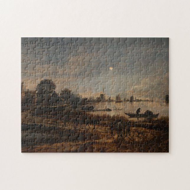 Quebra-cabeça arte Neer da paisagem do rio (Horizontal)
