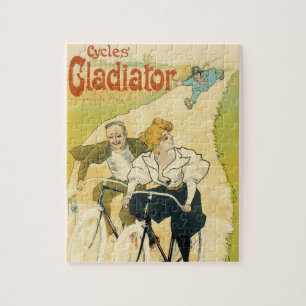 Quebra-cabeça Arte Nova Antiga, Bicicletas Gladiator Cycles