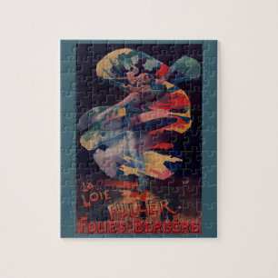 Quebra-cabeça Arte Nova Antiga, Loie Fuller no Folies Bergere