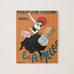 Quebra-cabeça Arte Nova Antiga, Moda Feminina Italiana