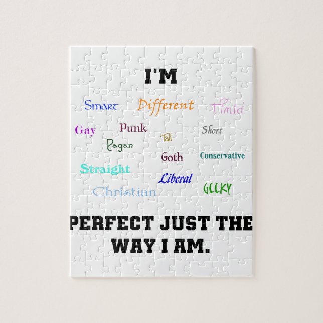 Quebra-cabeça Arte pagã da palavra do geek alegre perfeito da (Vertical)