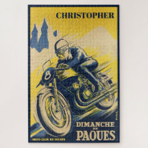 Arte Personalizada de Corrida de Motocicletas Vint