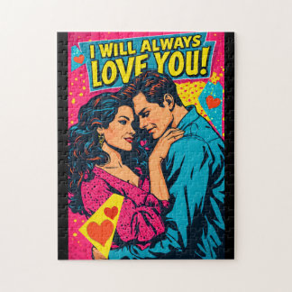 Quebra-cabeça Arte Pop Retro Romance Quadrinhos Colorido Românti