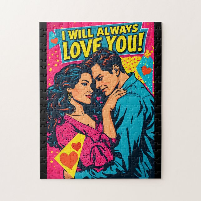 Quebra-cabeça Arte Pop Retro Romance Quadrinhos Colorido Românti (Vertical)