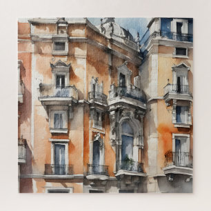 Quebra-cabeça Arte por aquarela de Madrid