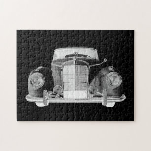 Quebra-cabeça Arte preto e branco luxuosa do carro do Benz 300