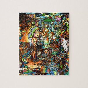 Quebra-cabeça Arte psicadélico dobrada E