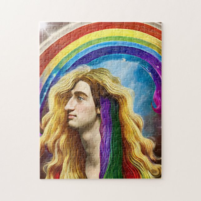Quebra-cabeça Arte Rainbow Deity Man Of All love Fantasy (Vertical)
