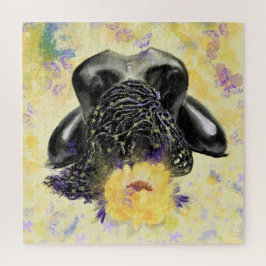 Quebra-cabeça Arte - Relaxe e Restaure - Mulher e Borboletas