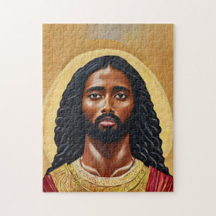 Quebra-cabeça Arte Religiosa Cristo de Jesus Africano Negro