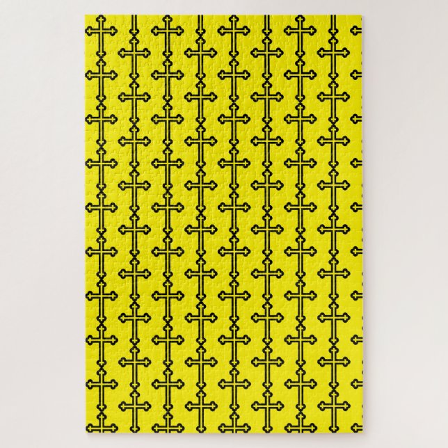 Quebra-cabeça Arte Simbolista Cristã Moderna Minimalista de Cruz (Vertical)