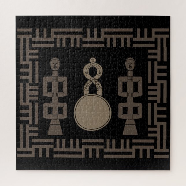 Quebra-cabeça Arte tribal abstrato africana (Vertical)