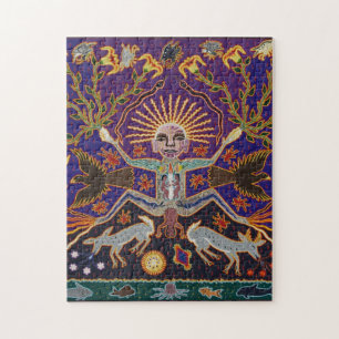 Quebra-cabeça Arte tribal étnica Boho da deusa asteca maia