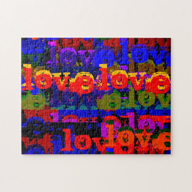 Quebra-cabeça Arte Urbana Contemporânea Amor Amor (Horizontal)