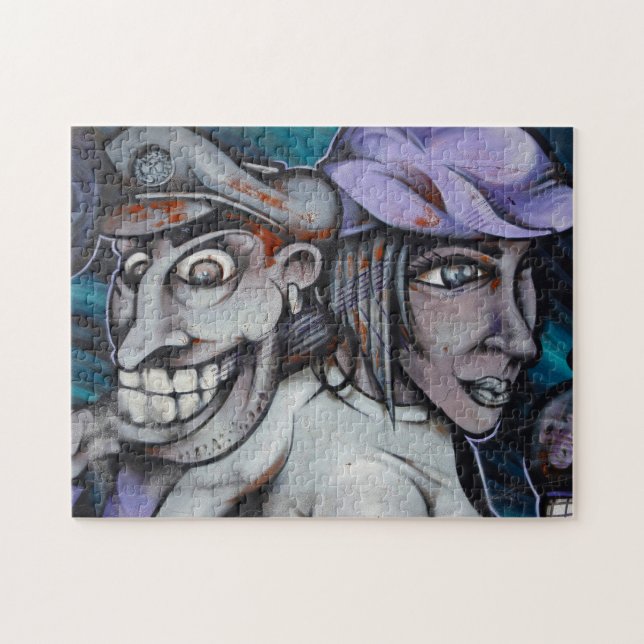 Quebra-cabeça Arte Urbana de Rua Madrid. (Horizontal)