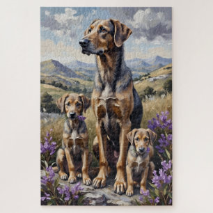 Quebra-cabeça Arte Wolfhound Highland Heather