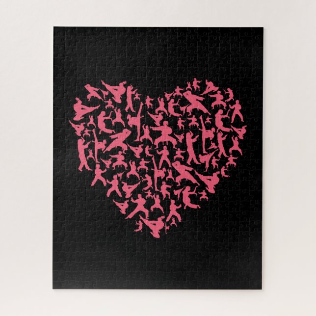 Quebra-cabeça Artes Marciais Raparigas Karate Heart (Vertical)