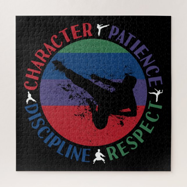 Quebra-cabeça Artes marciais - Valores do núcleo do Karate (Vertical)