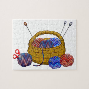 Quebra-cabeça Artesanato de Agulhas de tricô de Yarn