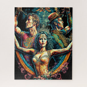 Quebra-cabeça Artistas De Trapeze Circo Vaudeville