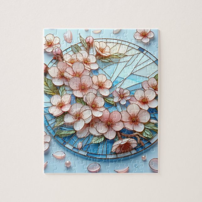 Quebra-cabeça Artístico de Flor de Cerejeira (Vertical)