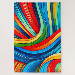 Quebra-cabeça Artsy Striped Design