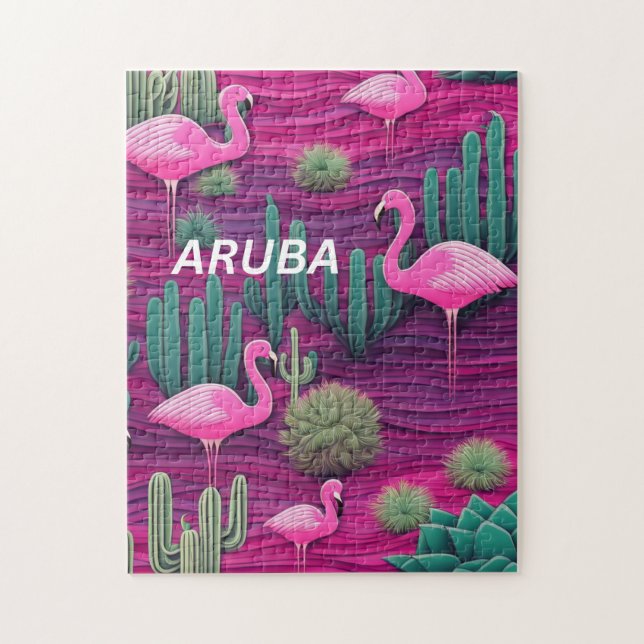 Quebra-cabeça Aruba a rosa (Vertical)