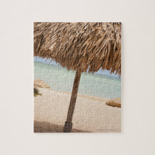 Quebra-cabeça Aruba, palapa na praia