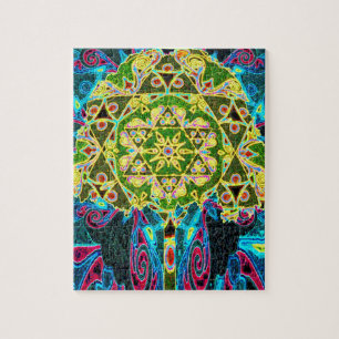 Quebra-cabeça Árvore da mandala da vida por Amelia Carrie