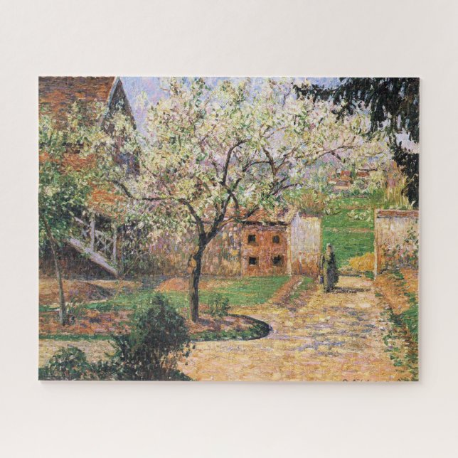 Quebra-cabeça Árvore de ameixa de flores, Eragny Camille Pissarr (Horizontal)