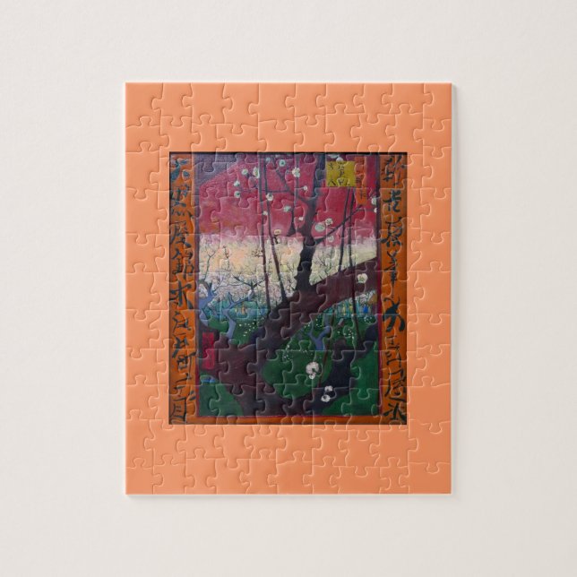 Quebra-cabeça Árvore de ameixa de florescência de Van Gogh (Vertical)